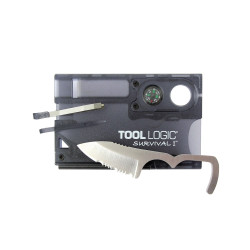 Tool Logic SURVIVAL CARD I  W/COMPASS W/LENS SVC1