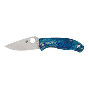 Spyderco TENACIOUS BLUE TI D2 PLAIN C122TIBLD2P