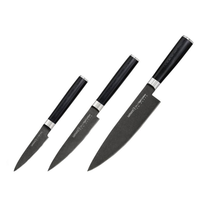 Samura MO-V STONEWASH SET 3 PZ (CUOCO-FILETTARE-SPELUCCHINO) SM-0230B
