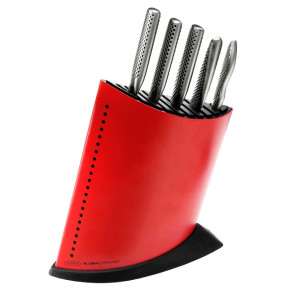 Ceppo rosso in acciaio per coltelli da Chef