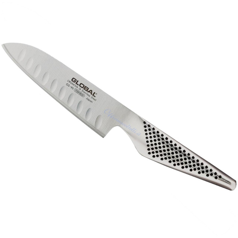 Santoku global con lama alveolata