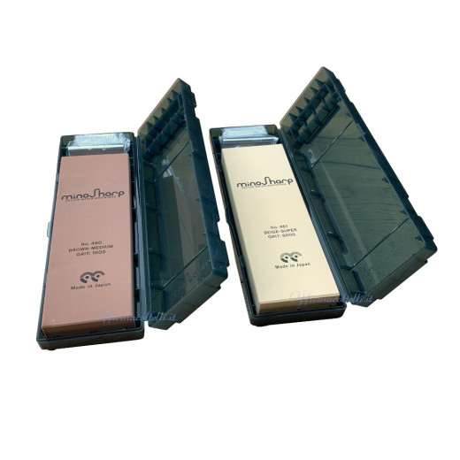 Set di pietre per affilare giapponesi Minosharp 460 461