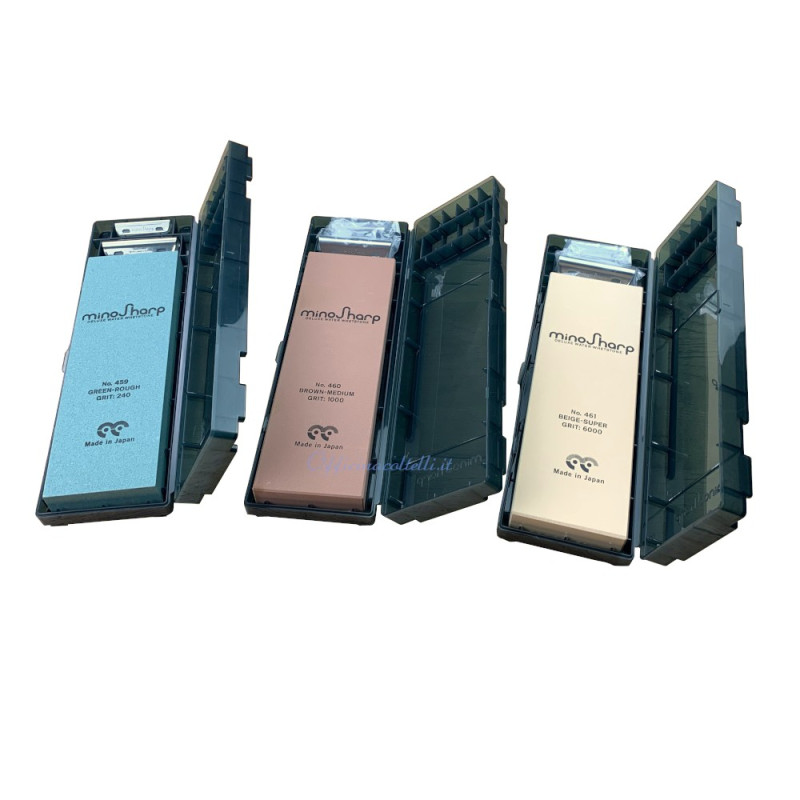Set di pietre per affilare professionali Minosharp 459 460 461