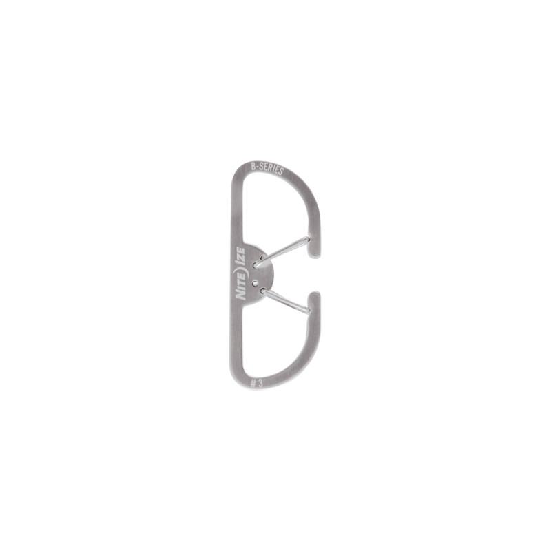 Niteize B-SERIES DUAL CARABINER #3 SS Stainless BS3-11-R3