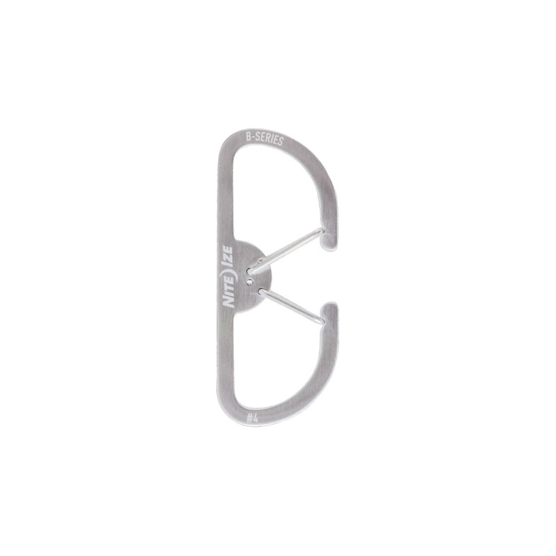 Niteize B-SERIES DUAL CARABINER #4 SS Stainless BS4-11-R3