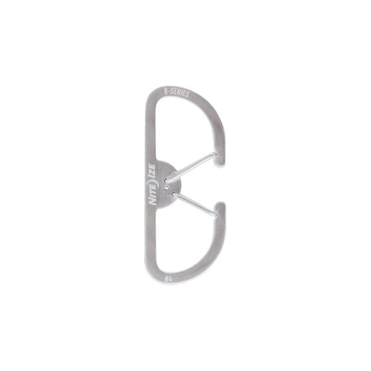 Niteize B-SERIES DUAL CARABINER #4 SS Stainless BS4-11-R3