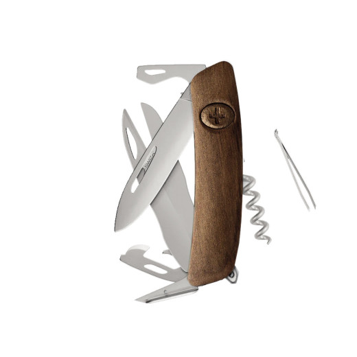 Swiza D07R AM SCISSORS Wood Walnut (KNR.0116.6300)
