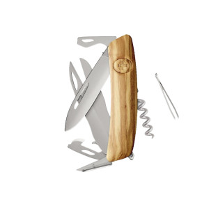 Swiza D07R AM SCISSORS Wood Olive (KNR.0116.6310)