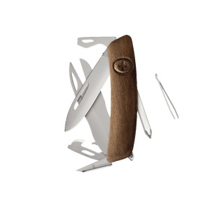 Swiza D08R AM SCISSORS Wood Walnut (KNR.0126.6300)