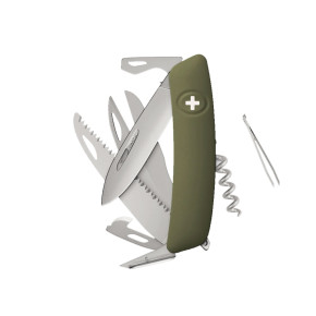 Swiza D09R AM SAW & SCISSORS Olive (KNR.0136.1050)