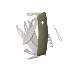 Swiza SH09TR AM SAW & SCISSORS WAVY EDGE Olive (KST.0136.1050)