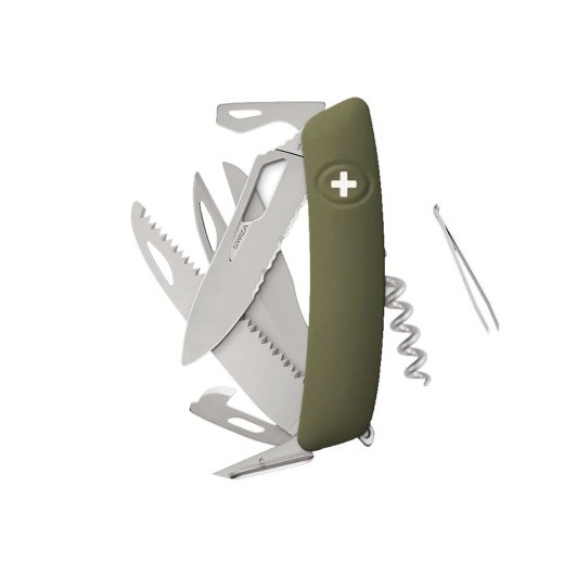 Swiza SH09TR AM SAW & SCISSORS WAVY EDGE Olive (KST.0136.1050)
