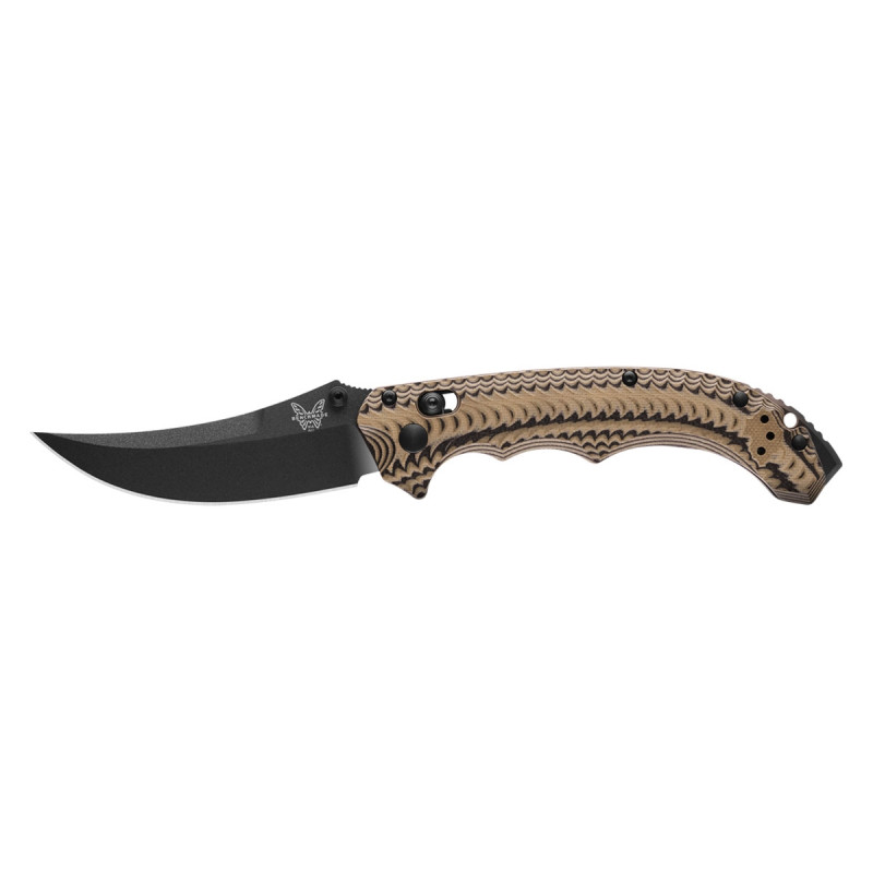 Benchmade MINI BEDLAM 865BK-01 BLACK-COYOTE-OD G10 PLAIN
