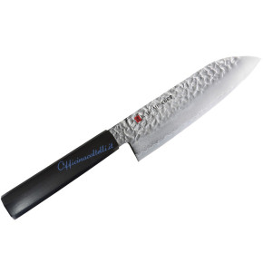 Coltello giapponese santoku martellato
