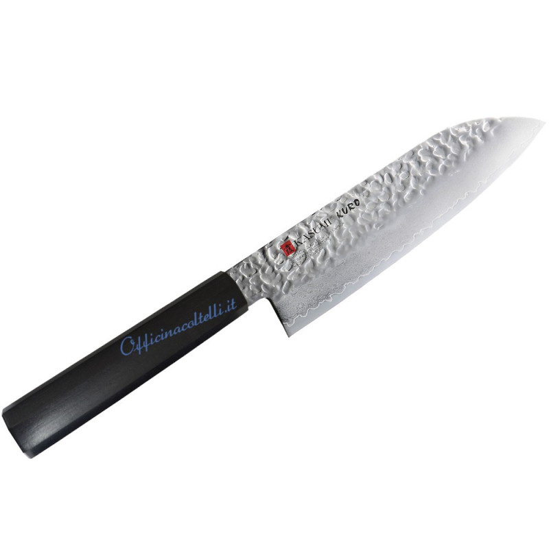 Coltello giapponese santoku martellato