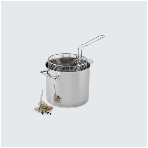 Scanpan - CESTELLO PER FRITTURA "TECHNIQ" ALTO CON MANICO LATERALE RIMOVIBILE CM Ø20X15,5