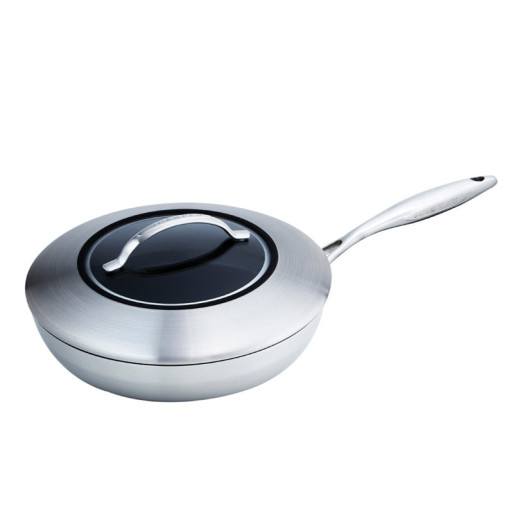 Scanpan - PADELLA ALTA CTX CON COPERCHIO IN VETRO CM Ø28X9,7/L 2,5