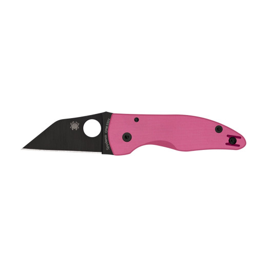 Spyderco MICROJIMBO PINK G-10 PLAIN BLACK BLADE C264GPNBKP