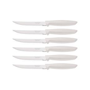 Tramontina PLENUS SET 6 PZ CARNE DENTATO (Meat Knife serr) CM.12 23498/354 White