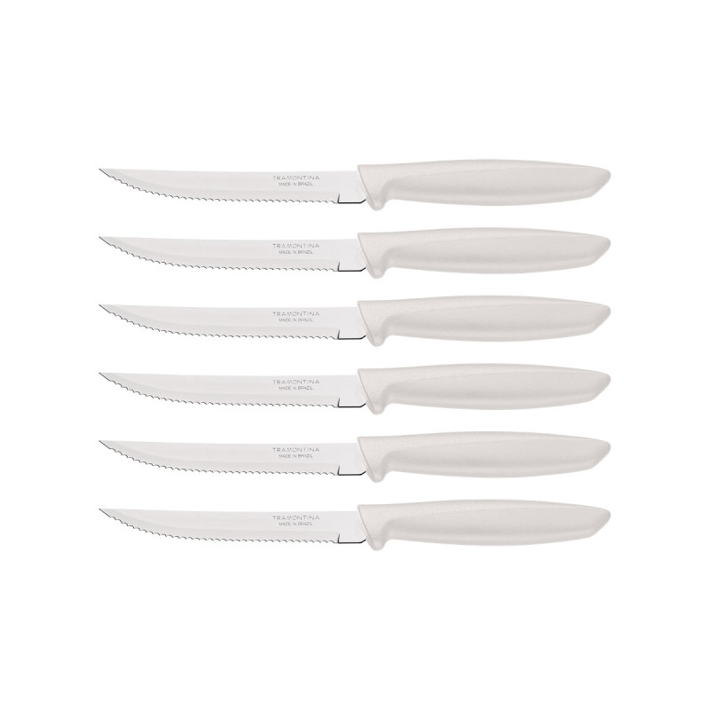 Tramontina PLENUS SET 6 PZ CARNE DENTATO (Meat Knife serr) CM.12 23498/354 White