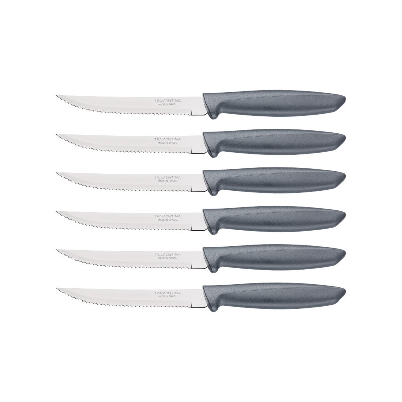 Tramontina PLENUS SET 6 PZ CARNE DENTATO (Meat Knife serr) CM.12 23498/654 Grey