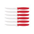 Tramontina PLENUS SET 6 PZ CARNE DENTATO (Meat Knife serr) CM.12 23498/754 Red