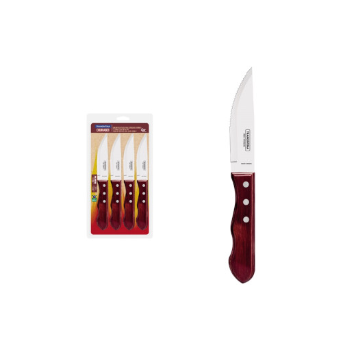 Tramontina POLYWOOD FSC SET CARNE/BBQ 4 PZ 29899/150 Red