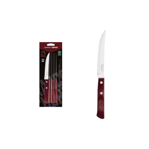 Tramontina POLYWOOD FSC SET CARNE/BBQ 6 PZ 29899/154 Red