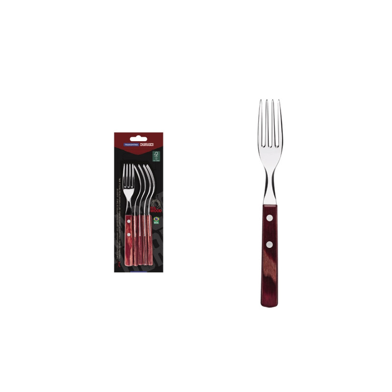 Tramontina POLYWOOD FSC SET FORCHETTE JUMBO 6 PZ 29899/156 Red