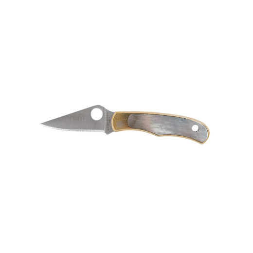 Spyderco BUG NICKEL SILVER ABALONE SLIPIT C133AP