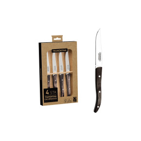 Tramontina POLYWOOD FSC SET CARNE/BBQ 4 PZ 29899/215 Brown
