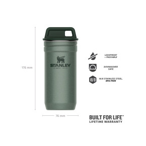 Stanley ADVENTURE NESTING SHOT GLASS SET 5 pz Hammertone Green