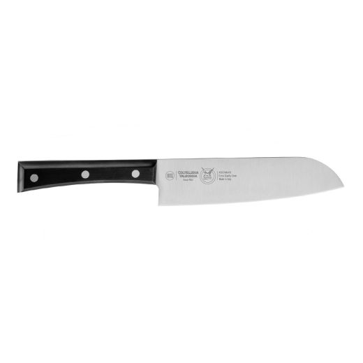 Valgobbia coltello Santoku Cm 18 PAPERSTONE Nero serie 3000