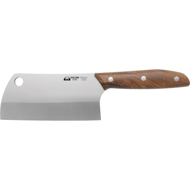 DUE CIGNI LINEA 1896 MANARETTA CARNE CM 16 - INOX 4116 MANICO NOCE