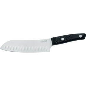DUE CIGNI LINEA COQUUS G10 COLTELLO SANTOKU CON ALVEOLI CM 18 - INOX X50CrMoV15 - MANICO G10