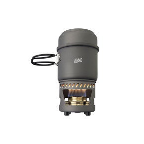 Esbit COOKSET W/ALCOHOL BURNER 985ml & 470ml Hard Anodized Aluminum (CS985HA)