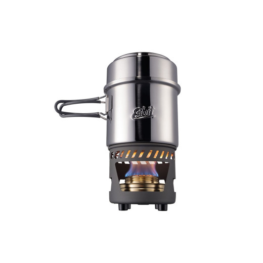 Esbit COOKSET W/ALCOHOL BURNER 985ml & 470ml Stainless Steel (CS985ST)