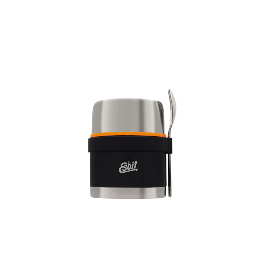 Esbit CLASSIC FOOD JUG W/CUTLERY SET 500ml Black/SS (FJ500ML-BK-2SL-S)