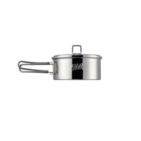 Esbit CAMPING POT W/LID HANGER 1100ml Stainless Steel (PT1100ST)