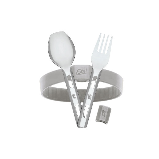 Esbit FOOD JUG CUTLERY SET "S" Stone Grey (STC-2SL-SG-S)