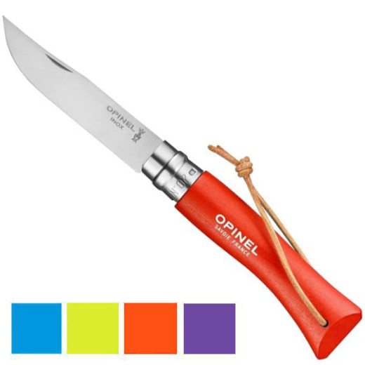 COLTELLO VIROBLOC INOX N. 7 GITA BLU CIANO  OPINEL