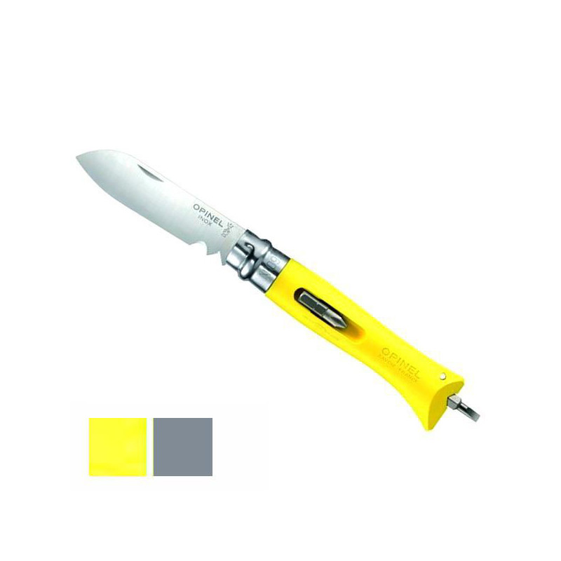 COLTELLO VIROBLOC INOX N. 9 BRICO GIALLO    OPINEL