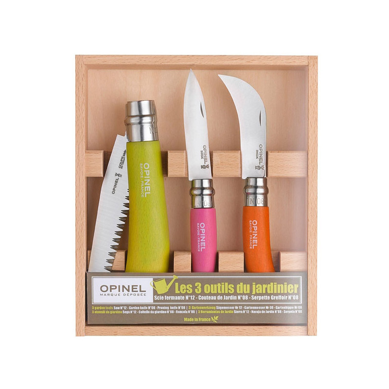 COLTELLI VIROBLOC GIARDINIERE SET Pz 3      OPINEL