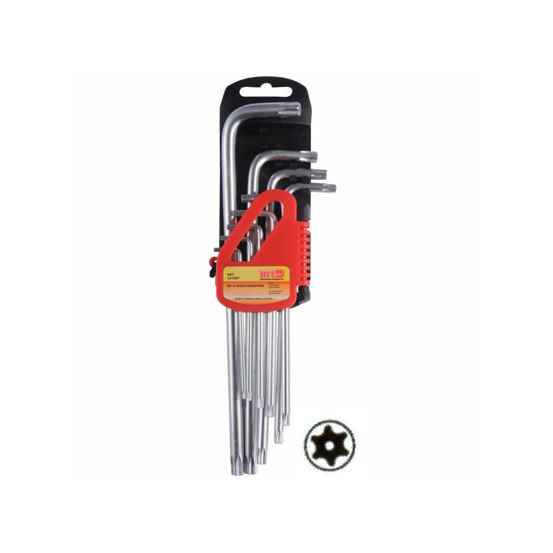CHIAVI TORX T10/T50 Pz 9 C/FORO LUNGHE         HIT