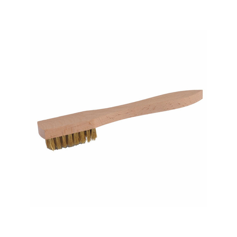 SPAZZOLA OTTONE CANDELE 5 CAPI LEGNO   EXCEL 09156