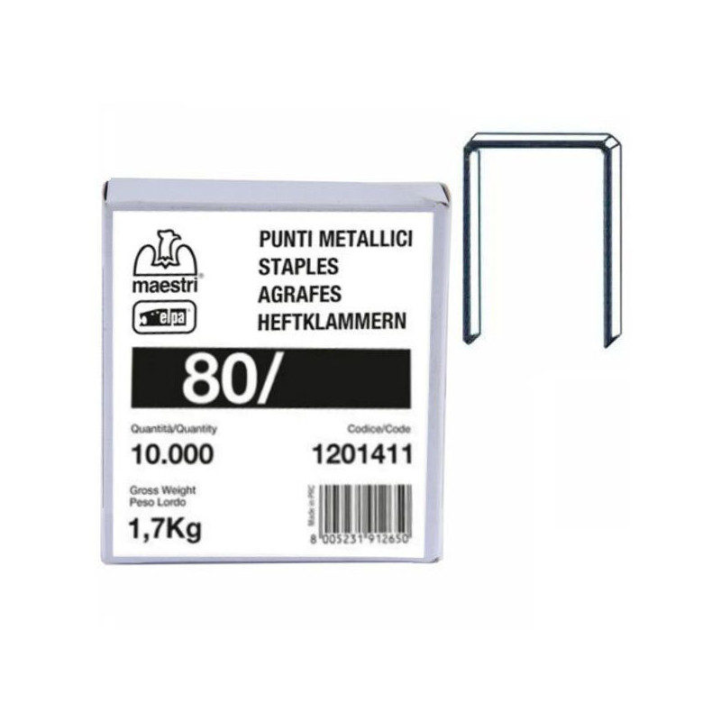 PUNTI mm 10 Pz 10000 GALVANIZ. 80/10       MAESTRI