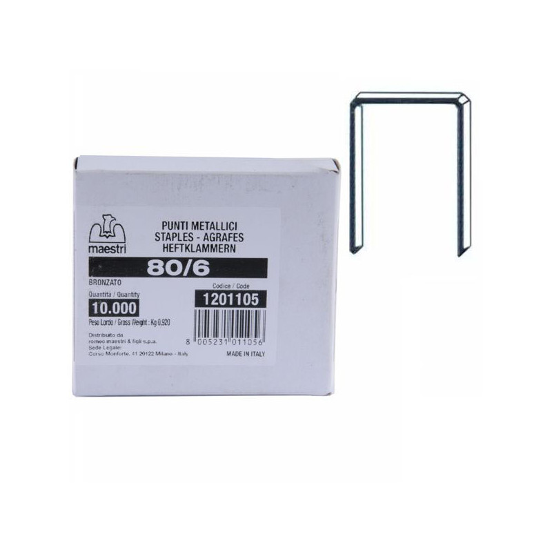 PUNTI mm  8 Pz 10000 BRONZATI  80/ 8       MAESTRI
