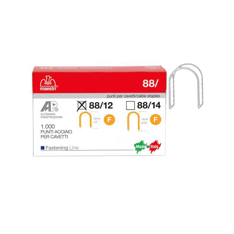 PUNTI FISSACAVO mm 12 Pz 1000        88/12 MAESTRI