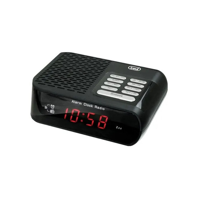 OROLOGIO SVEGLIA DIGITALE RADIO NERA  RC827D TREVI