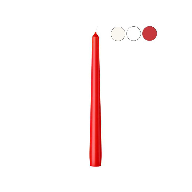 CANDELA CONICA BIANCA     mm 24 h 245 Pz 4 BOLSIUS